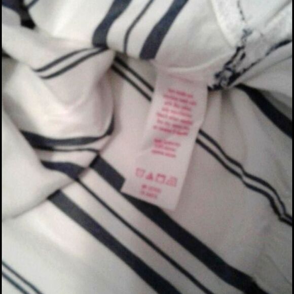 Justice White & Gray Striped Crossed Long Sleeve Teen Blouse - Picture 8 of 8